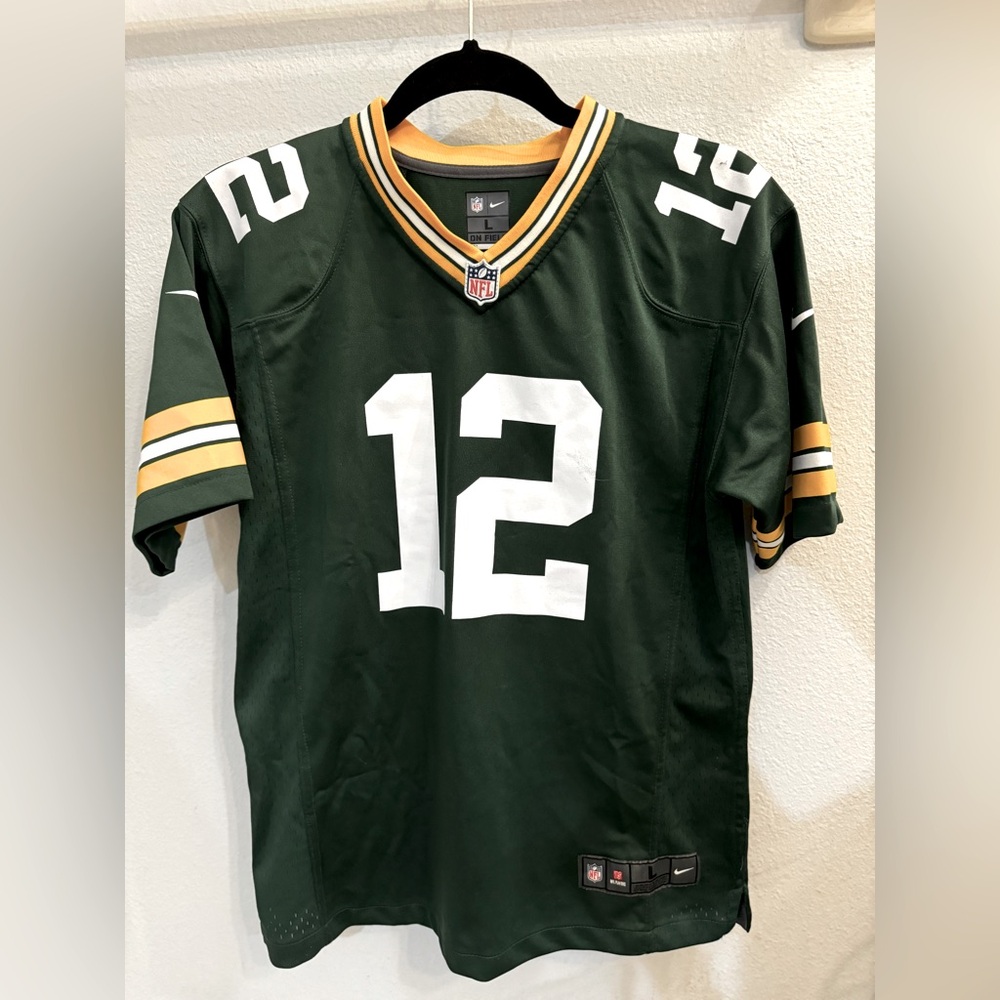 Green Bay Packers Aaron Rodgers - 12 
Nike Green Game Player Jersey -Large-